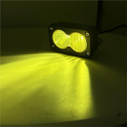 Lampe travail conduite moto avec phare projecteur LED jaune de 3 pouces
