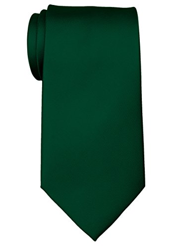 Retreez Corbata de microfibra de color liso liso para hombre -  Verde -  talla única