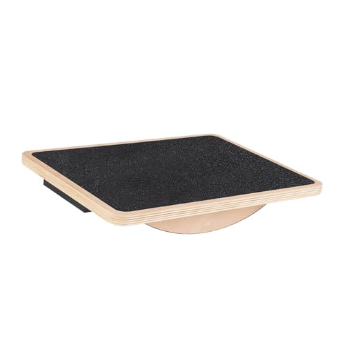 DYNWAVE Wooden Balance Board Core Trainer Equipment Portable Exercise Balance Stability Trainer Balancing Board for Home Gym Fitness