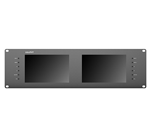 Image of Lilliput RM-7028S Dual 7 inch 3RU Rack Monitors with Dual 7 inch IPS Screens, Viewing SD, HD and 3G-SDI Video on 3RU Rack Monitor.