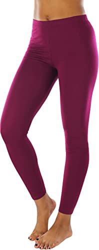 Image of ToBeInStyle Women's Skinny Fit Cotton Full Length Leggings Tights - Regular and Plus Sizes