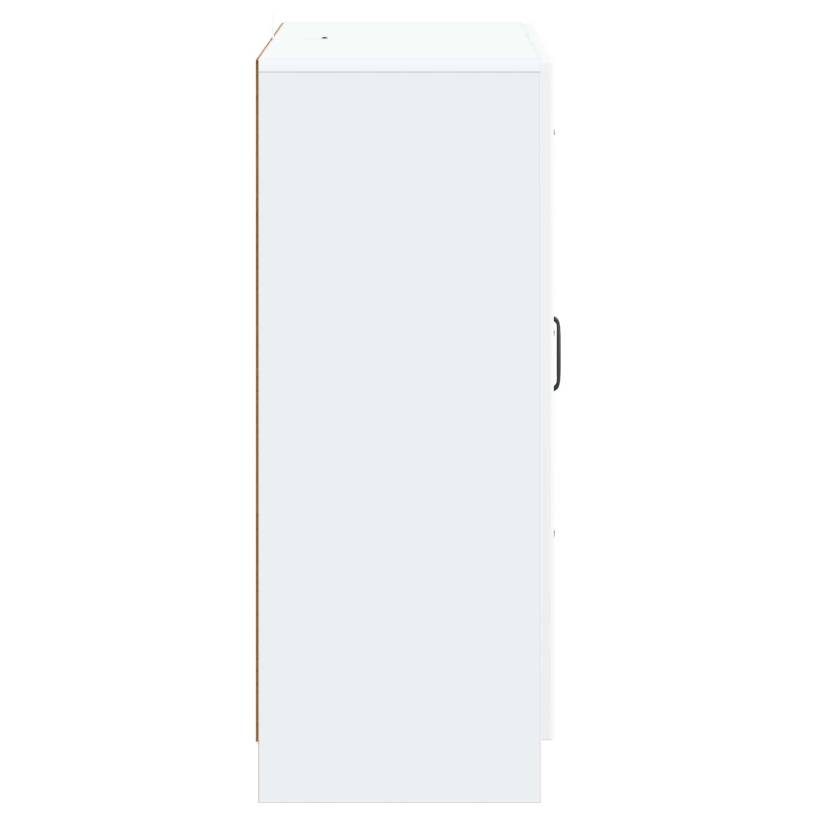 Credenza con 3 cassetti e anta, colore bianco, 66 x 34,5 x 87 cm