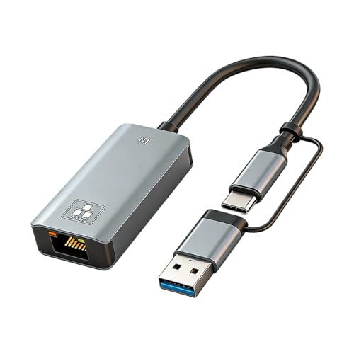 Adaptateur Ethernet Type C et USB vers RJ45 en finition premium pour ordinateur