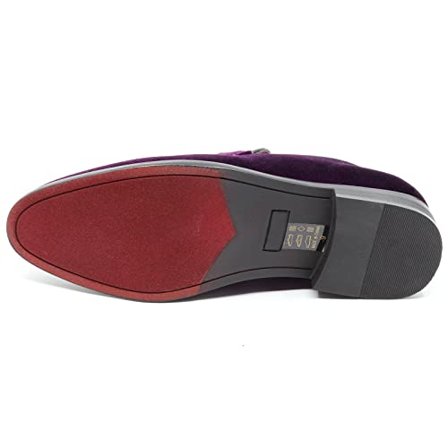 Image of Men's Vintage Velvet Designer Classic Dress Tuxedo Smoking Slipper Loafer Slip On Shoes Arthur-02