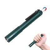 VTIGER T2A Compact EDC Flashlight,1500 High Lumens AA Rechargeable LED Flashlight, Super Bright Small Tactical Tail Switch Pocket Flash Light with Magnet for Camping,Hiking,Outdoor,Home,Emergency