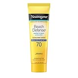 Neutrogena Beach Defense Water Resistant Sunscreen Body Lotion with Broad Spectrum SPF 70, Oil-Free and Fast-Absorbing, 1 Fl Oz (Pack of 48)