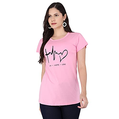 Image of FUNDAY FASHION Women & Girls Cotton Regular Fit Half Sleeves T-Shirt