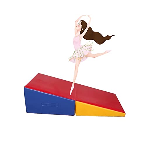 GRRICEPL Gymnastics Incline Mat, Folding Gymnastics Wedge Mat, Gym Fitness Tumbling Skill Shape Mat for Kids Girls Home Training Exercise, (Color : B-60X120X35CM)