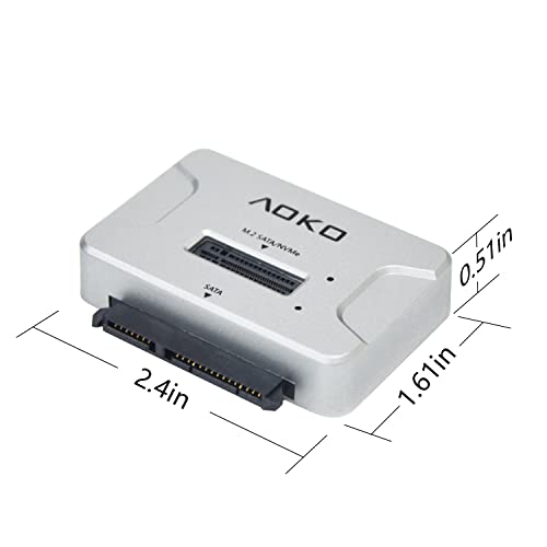 M.2 SATA/NVMe to USB Docking Station,Hard Drive Reader Adapter, External M.2 SSD Enclosure for M.2 PCIe NVMe and SATA SSDs, Compatible with SATA III HDD/SSD (M.2 Dock or SATA Adapter) - Thumbnail 6