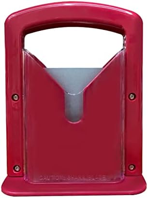 Bagel Slicer, Safety Handle，Bagel Cutter Stainless Steel (Red)