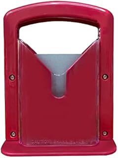 Bagel Slicer, Safety Handle，Bagel Cutter Stainless Steel (Red)