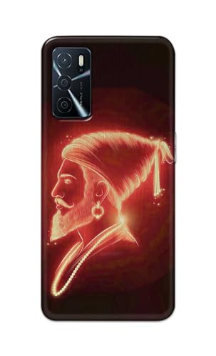 Image of Plastic Printfidaa Printed Hard Back Cover Case For Oppo A16|Oppo A16S|Oppo A55 5G|Oppo A53S 5G|Oppo A54S Back Cover (Chatrapati Shivaji Maharaj) -112,Black