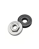 2 Pcs 100 Type Angle Grinder Pressure Plate Set, Upper and Lower Flange Nut Kit for Grinding Wheel Accessories, Silver Black