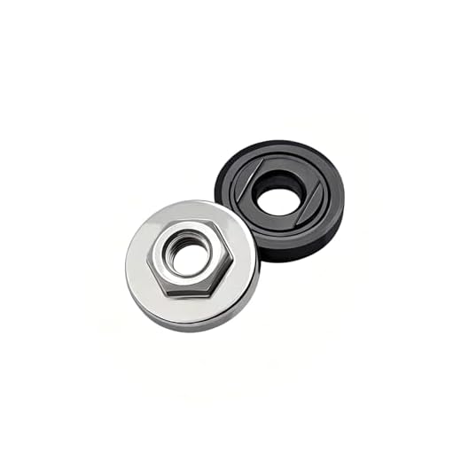 2 Pcs 100 Type Angle Grinder Pressure Plate Set, Upper and Lower Flange Nut Kit for Grinding Wheel Accessories, Silver Black