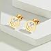 WSWK 18K Gold Letter F Stud Earrings, Tiny Circular Design,Suitable for all occasions, fashionable small earrings for women, not prone to allergies