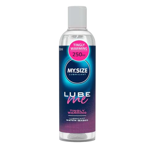 MY.SIZE Lube Me Premium Lubricant Tingly Warming 250 ml I Lubricant Warming, Tingling & odourless I Water Based lubricants I Lubricant Gel Suitable for Toys & Latex Condoms I Water Based Lubrication