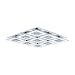 Produktbild EGLO LED Deckenlampe Cabo, 9 flammige Deckenleuchte, Deckenstrahler aus Edelstahl, satiniertem Glas, Wohnzimmerlampe in Chrom, Weiß, Klar, Küchenlampe, Flurlampe Decke mit GU10 Fassung, L x B 47 cm
