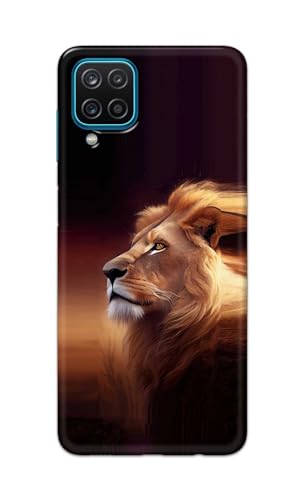 Image of PRINTFIDAA Printed Hard Back Cover Case for Samsung Galaxy A12 | M12 | F12 Back Cover (Danger Lion) -112
