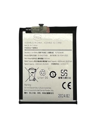 Batería EB-EB-BA217ABY para móvil – 4900 mAh 3,85 V Li-Ion – Repuesto compatible con Samsung Modelos A12 A125 A21S A04S