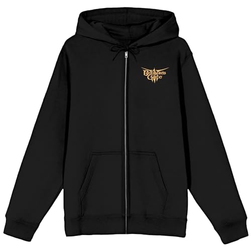 Dungeons & Dragons Baldur's Gate Monster Men's Black Zippered Hoodie