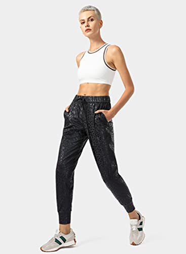 SANTINY Womens Joggers Pants Athletic Sweatpants (BlackLeopard_27.5XS) - image 6