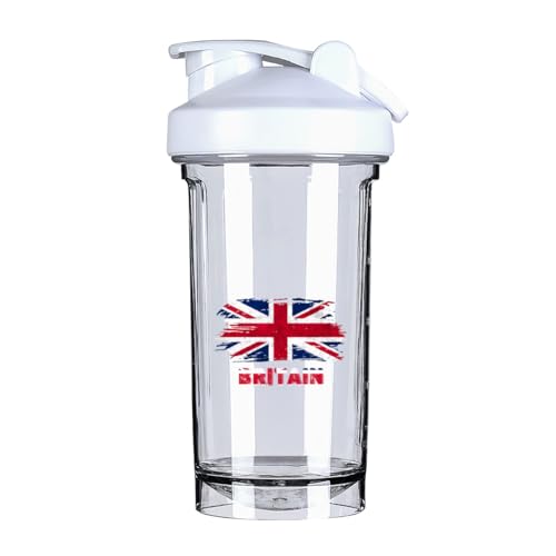 Britain Flag 18 Ounce Shaker Cup,Fashion Theme Pattern Shaker Bottle Leak-proof Workout Shake Bottles 500ML/18 oz Perfect for Pre Workout-3-1
