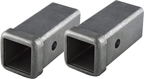 Trailer hitch receiver tube 2x2, 6in length, weld-on raw steel (2-pack)