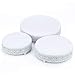 VILAVITA 3-Piece Cake Stand Set Round Metal Cake Stands Dessert Display Cupcake Stands, White