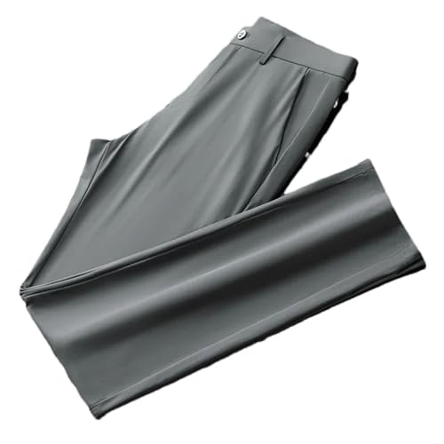 Men's Summer Thin Section Slim Casual Pants Man Ice Silk Loose Straight Business Pant