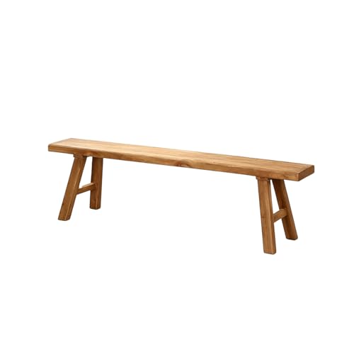 BenchWooden Bench Indoor Rustic FarmhouseNarrow Entryway Bench withNatural Solid Wood Durable and Sturdy Suitable for Dining Room Bedroom Porch and Other Narrow Spaces (39.3 * 10.2 * 17.7)