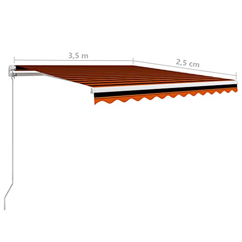 Auvent manuel rétractable store extérieur polyester imperméable balcon - 8