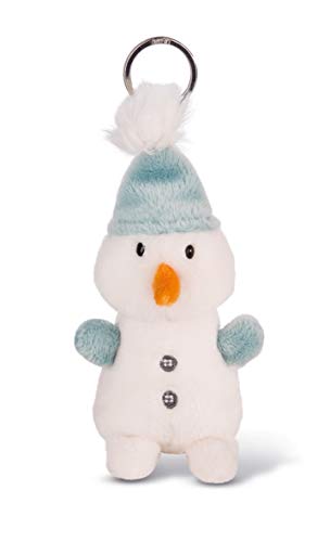 Porte-clés bonhomme de neige NICI Flkejake, la petite peluche blanche tendresse