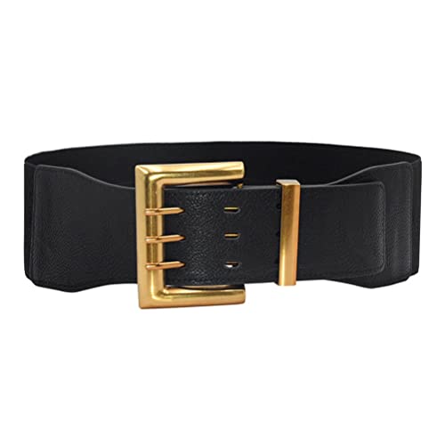Women's Belt Stretchy Wide Waist Belt for Dresses Elastic Chunky Cinch Belt for Women Dress Belts