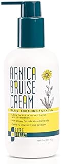 Pure Valley Arnica Bruise Relief Topical Cream For Bruising, Swelling, & Discoloration On Skin, Natural Skin Care Homeopathic Arnica Lotion W/Vitamin K, Horse Chestnut, & Collagen, Large 8 Fl Oz