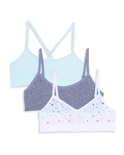 Maidenform Girls' Seamless Racerback V-Neck Crop Bra 3-Pack