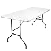 Produktbild Vanage Gartentisch klappbar aus Kunststoff, Klapptisch mit Tragegriff in Weiß, leicht zu verstauender Campingtisch für 6 Personen, Maße 180x75x74 cm