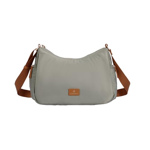 Nordace Siena Hobo Crossbody Bag - Secure RFID Blocking Pocket and Hidden Compartments for Travel Shoulder Bag (Gray)