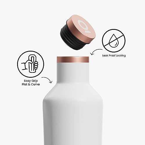 Image of Insulated Bottle White Rose, 500ML|Stainless Steel 304 Bottle|Thermosteel Hot and Cold Steel Water | Kids |Sports | Gym |Travel