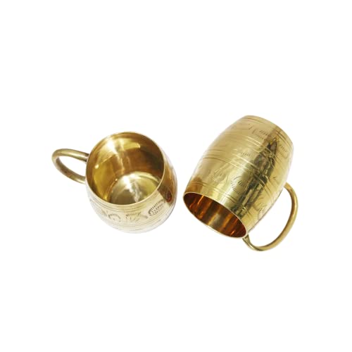 Cadeau Gobelet en Cuivre Gravé Set de 2 Tasses Réutilisables