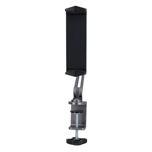 Soporte Telefónico de la Cama de Metal, Soporte Ajustable Plegable Evita un Escritorio Recargable Langarm Teléfono 360-Rotación de Grados para Escritorio (Grey)