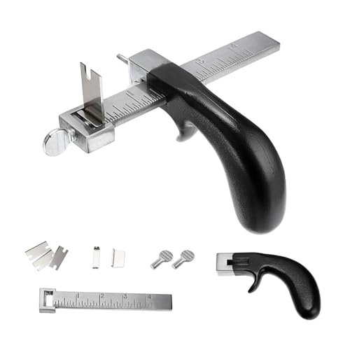 XILEWHZF Leather Strap Cutter Leather Cutting Tool Hat Brim Cutter Adjustable with 3 Blades Leather Cutter.