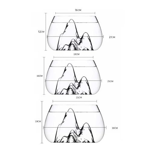 Aquarium bocal poisson compact en verre résistant pour décorer facilement un studio - 3