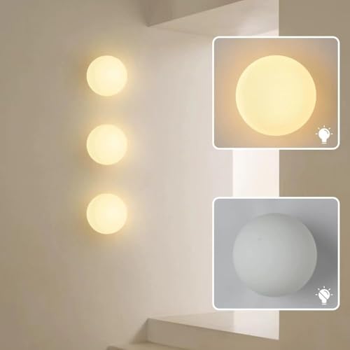 Aplique de pared de globo blanco moderno con vidrio esmerilado mini 8