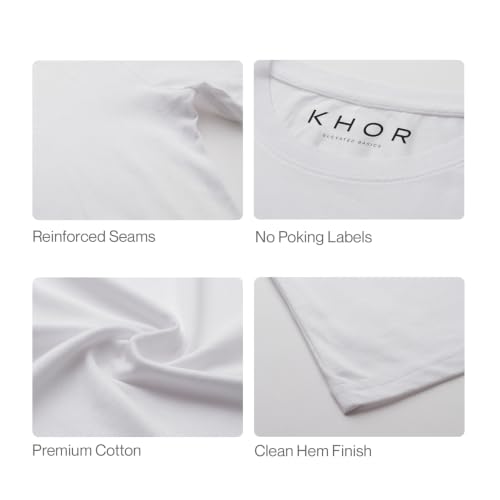 Image of 100% Cotton Premium Crew Neck T-Shirt, Classic Tee for Men Short Sleeve | No Poking Labels, Ultra-Soft, Breathable, Everyday Essential, All Day Active Wear