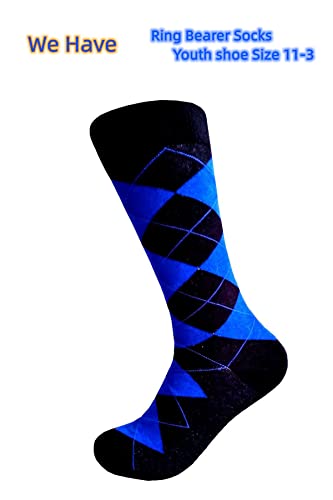 Triple M Plus Men's Royal Blue Dress socks,One size fits most men; Sock Size 10-13.2