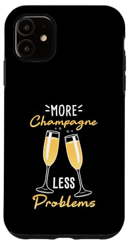 More Champagne Less Problems �ʔ����g�[�X�g�t���[�g�f�U�C�� �X�}�z�P�[�X iPhone 11 �p