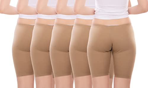 Image of Pure Cotton Women's Cycling Shorts Pack of 5