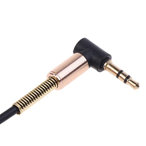 Cable de audio extensión 3.5mm macho a macho ángulo 90° miniatura 6