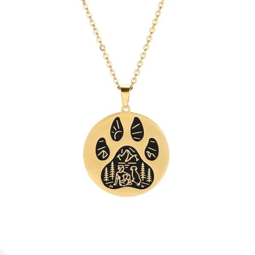 Collier empreinte de patte en argent anti-allergie pour peau sensible