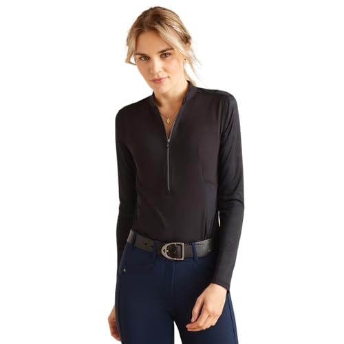 ARIAT Women's Breathe 1/4 Zip Baselayer, Black, X-Small - image 4